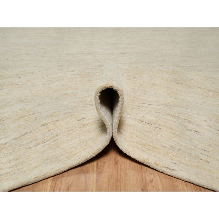 8'1" x 15'10" New Hand Knotted Ivory Wool Runner Oriental Rug - MOA10291309