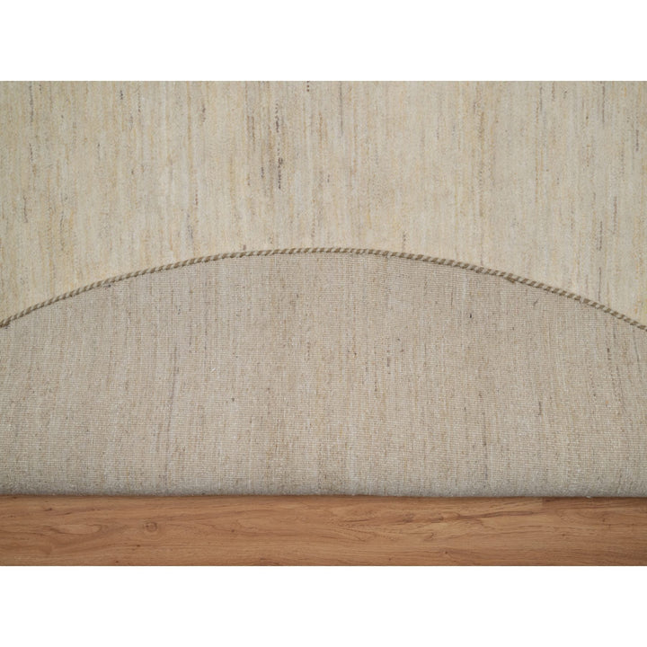 9'0" x 9'0" New Hand Knotted Ivory Wool Round Oriental Rug - MOA10291310