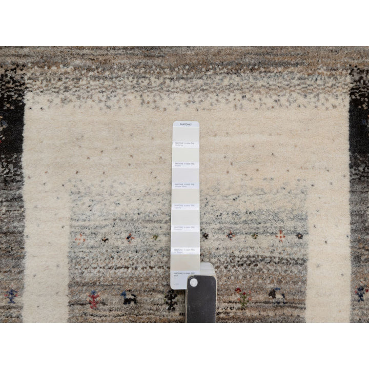 2'6" x 9'10" New Hand Knotted Ivory Wool Runner Oriental Rug - MOA10291316