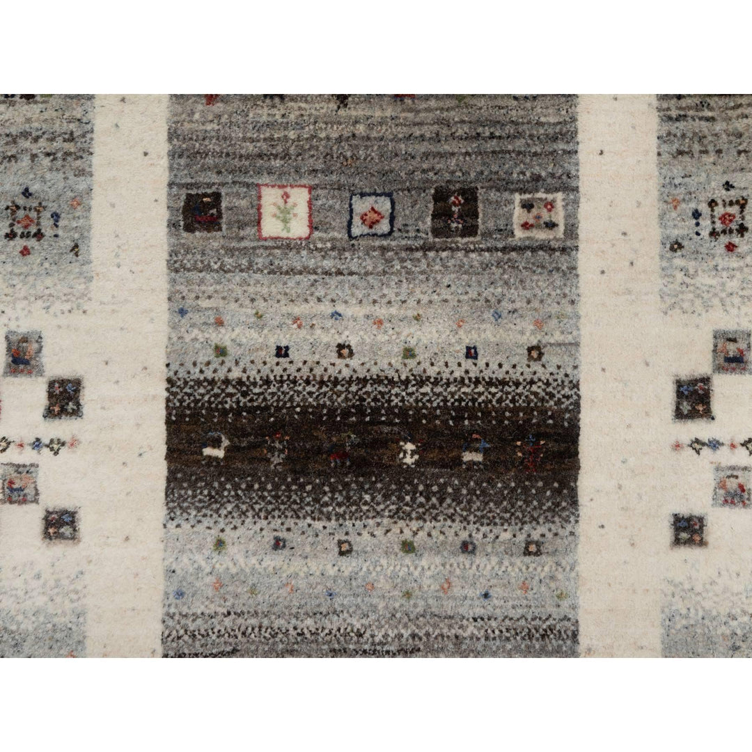 2'6" x 9'10" New Hand Knotted Ivory Wool Runner Oriental Rug - MOA10291316