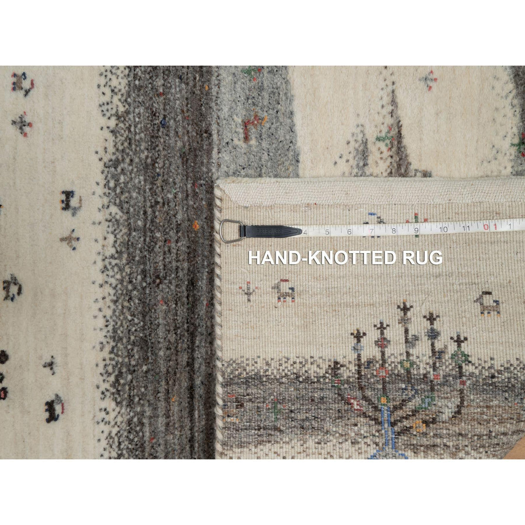 2'6" x 9'10" New Hand Knotted Ivory Wool Runner Oriental Rug - MOA10291317