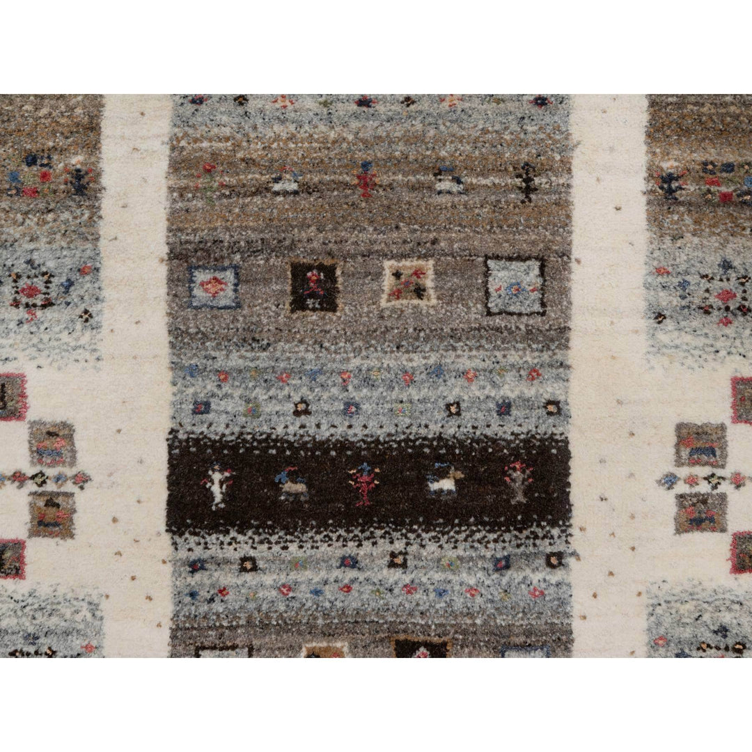 2'3" x 4'6" New Hand Knotted Ivory Wool Rectangle Oriental Rug - MOA10291330