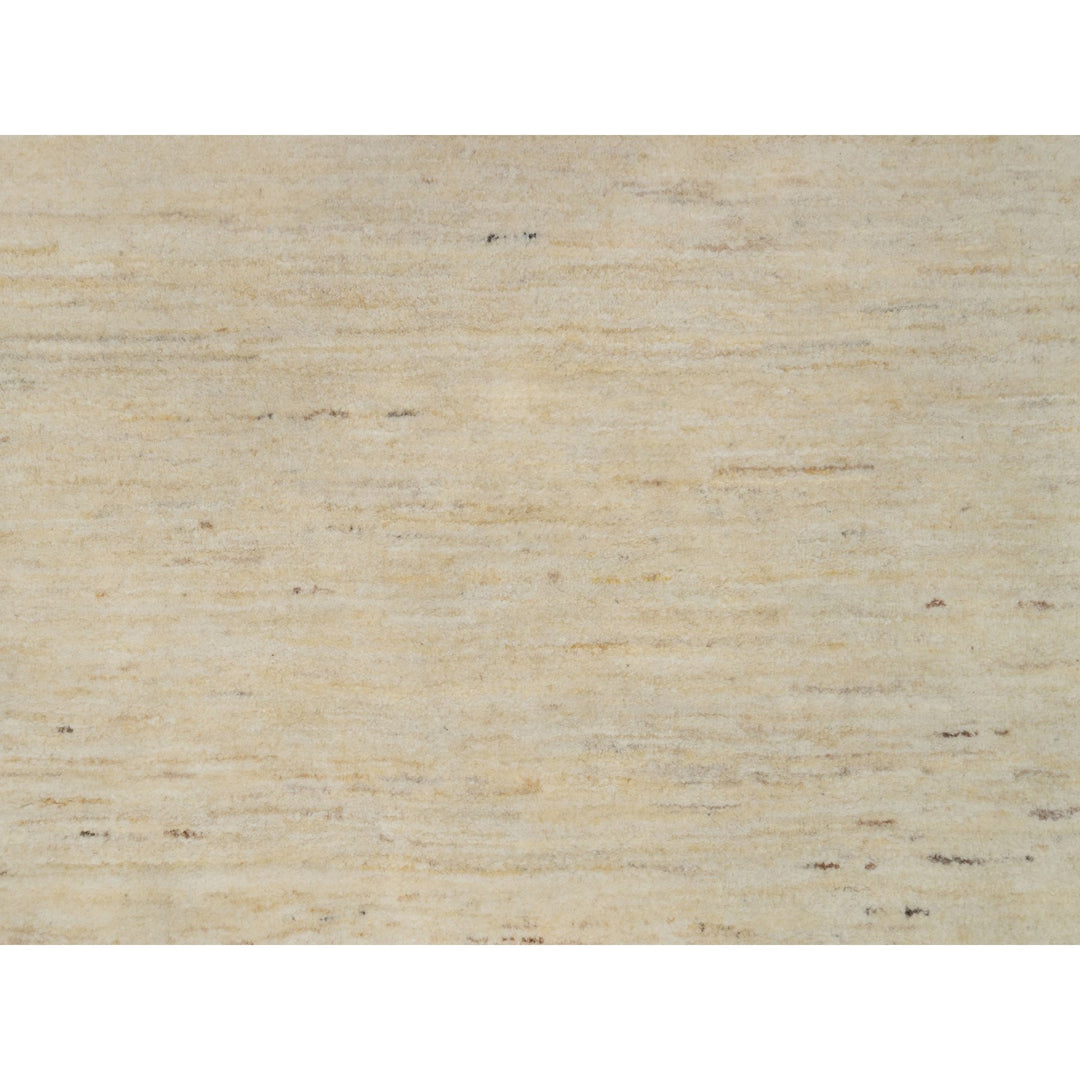 4'11" x 4'11" New Hand Knotted Ivory Wool Round Oriental Rug - MOA10291336