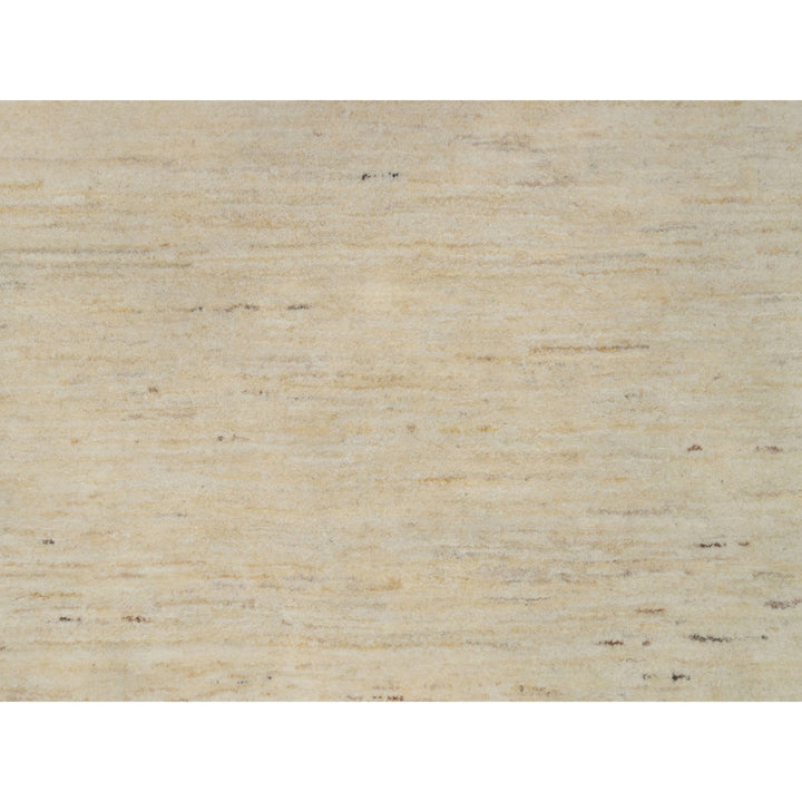 4'11" x 4'11" New Hand Knotted Ivory Wool Round Oriental Rug - MOA10291336