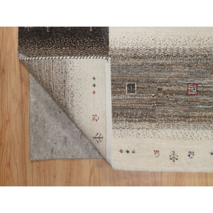 8'2" x 10'0" New Hand Knotted Ivory Wool Rectangle Oriental Rug - MOA10291340