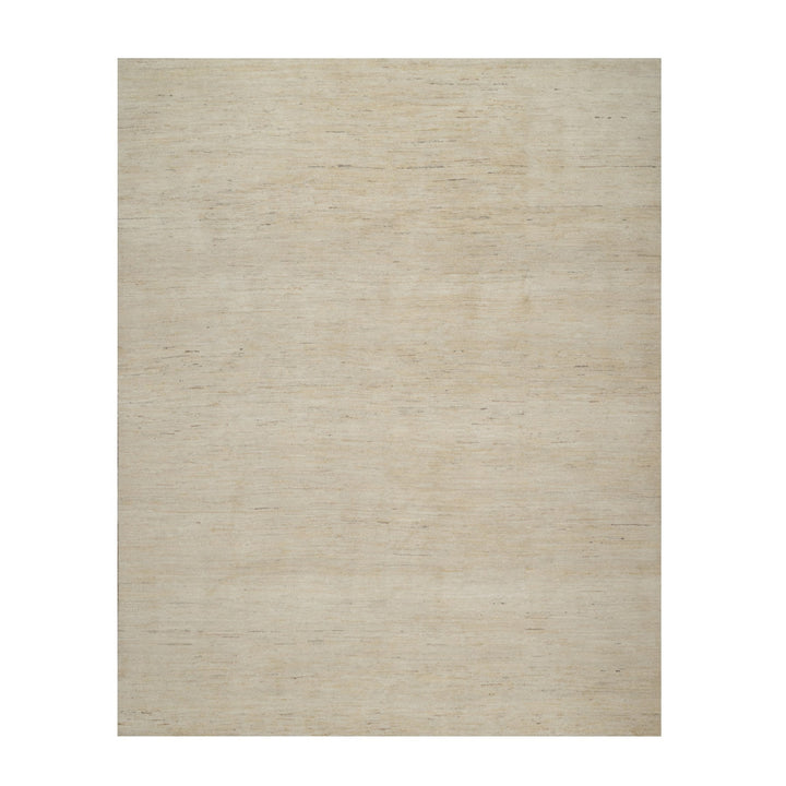 7'9" x 9'8" New Hand Knotted Ivory Wool Rectangle Oriental Rug - MOA10291341
