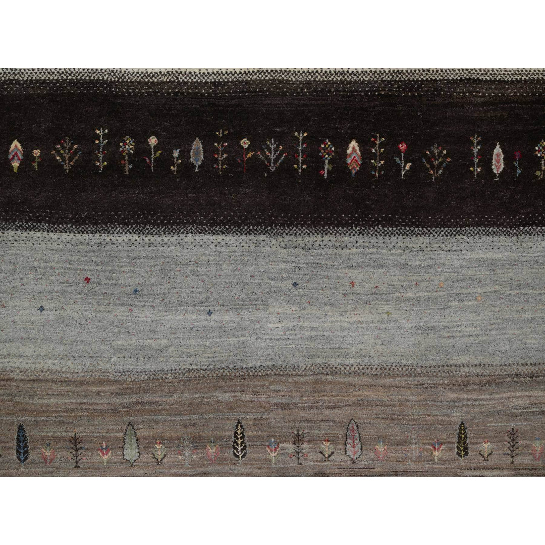 8'10" x 12'1" New Hand Knotted Ivory Wool Rectangle Oriental Rug - MOA10291343