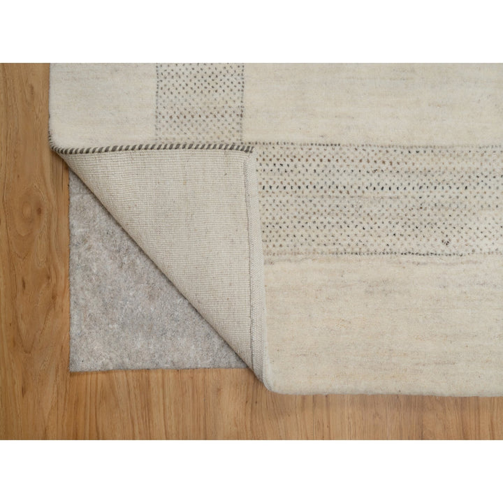 8'1" x 10'0" New Hand Knotted Ivory Wool Rectangle Oriental Rug - MOA10291345