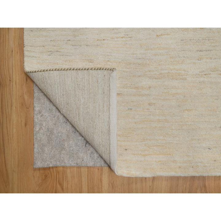 8'10" x 11'8" New Hand Knotted Ivory Wool Rectangle Oriental Rug - MOA10291347