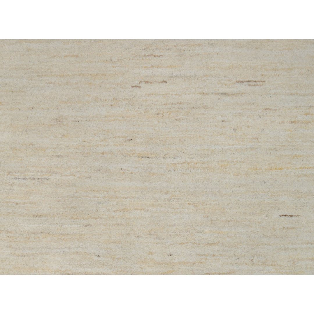 8'10" x 11'8" New Hand Knotted Ivory Wool Rectangle Oriental Rug - MOA10291347