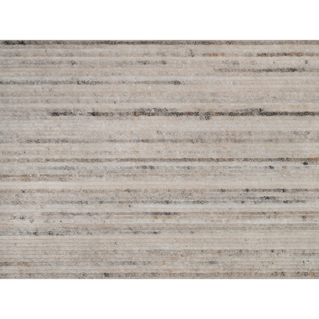 5'0" x 8'0" New Hand Loomed Ivory Wool Rectangle Oriental Rug - MOA10291350