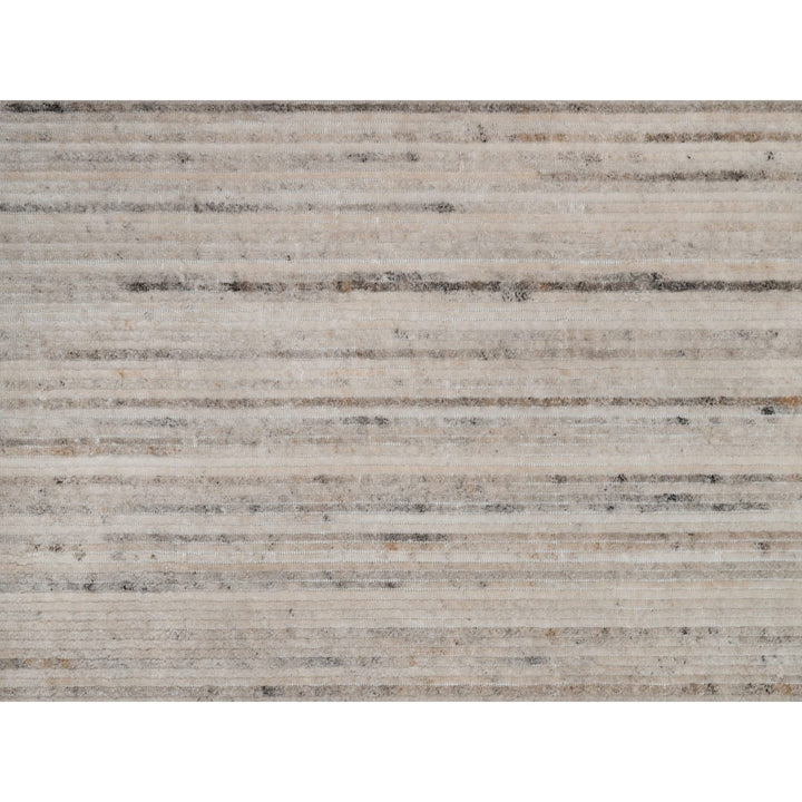 5'0" x 8'0" New Hand Loomed Ivory Wool Rectangle Oriental Rug - MOA10291350