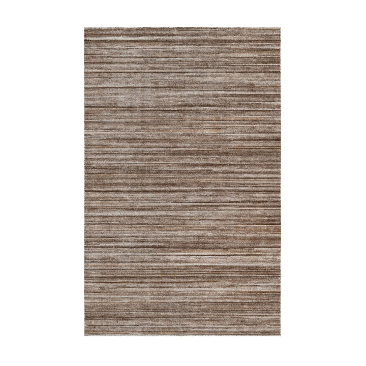 5'1" x 8'1" New Hand Loomed Brown Wool Rectangle Oriental Rug - MOA10291351