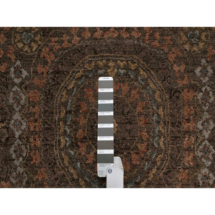 2'11" x 4'0" New Hand Knotted Brown Wool Rectangle Oriental Rug - MOA10291358