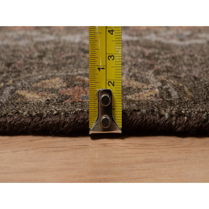 2'11" x 4'0" New Hand Knotted Brown Wool Rectangle Oriental Rug - MOA10291358