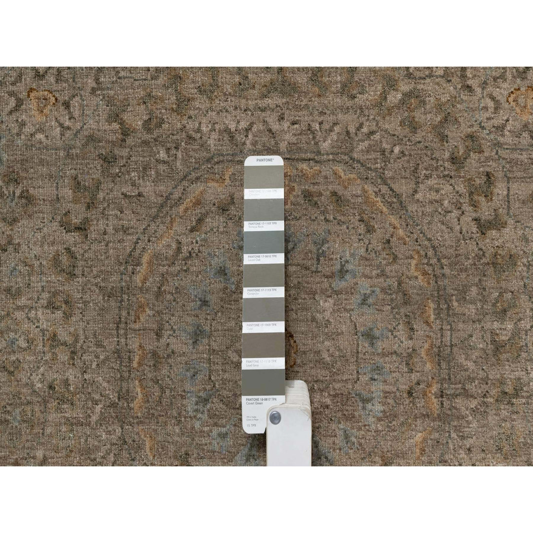 3'0" x 3'11" New Hand Knotted Brown Wool Rectangle Oriental Rug - MOA10291359