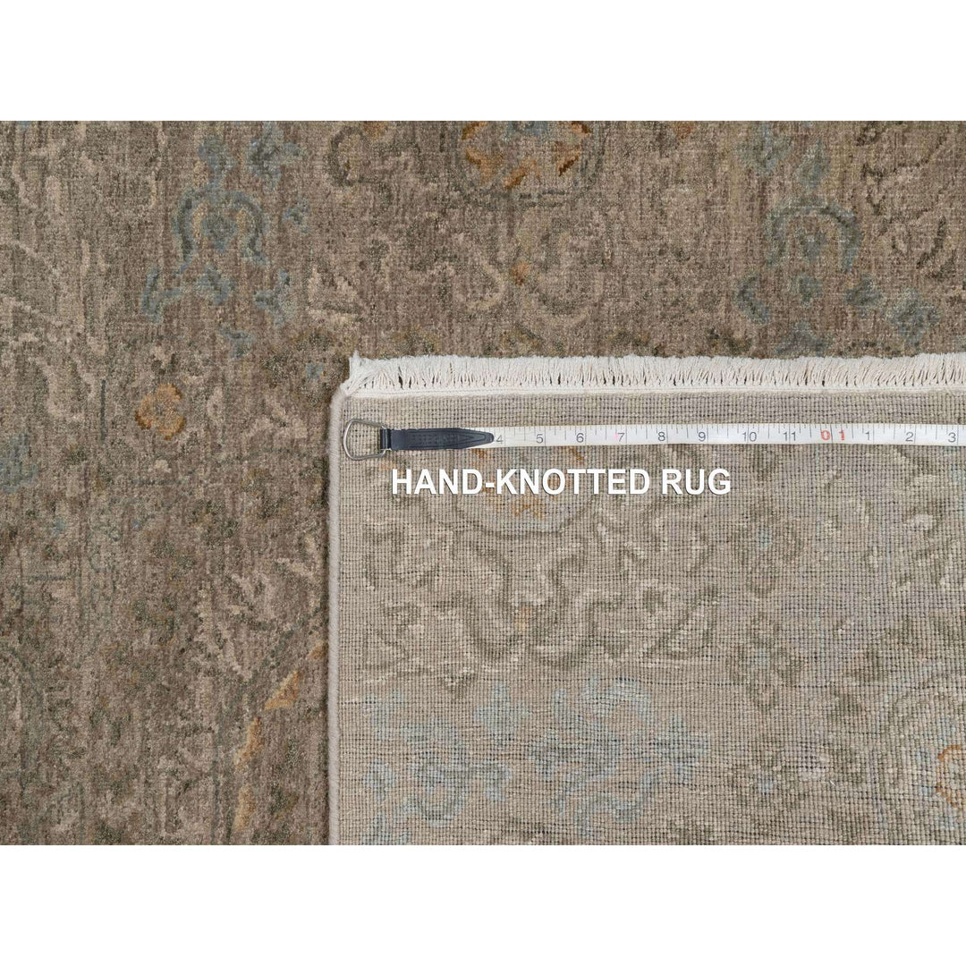 3'0" x 3'11" New Hand Knotted Brown Wool Rectangle Oriental Rug - MOA10291359