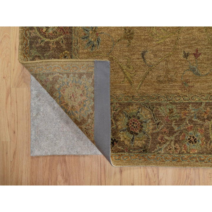 5'5" x 5'10" New Hand Knotted Brown Wool Square Oriental Rug - MOA10291361