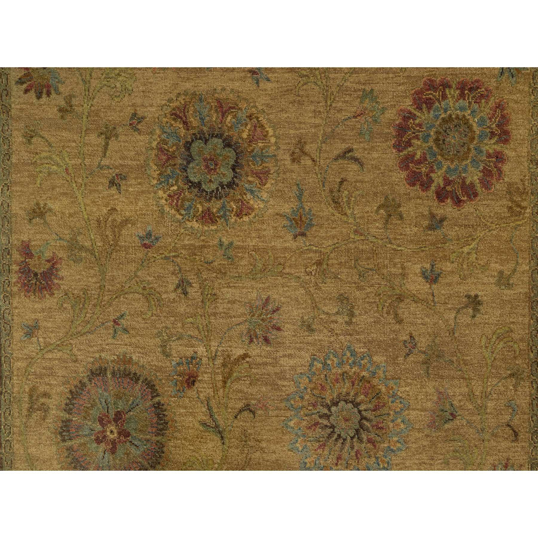 5'5" x 5'10" New Hand Knotted Brown Wool Square Oriental Rug - MOA10291361