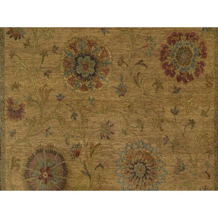 5'5" x 5'10" New Hand Knotted Brown Wool Square Oriental Rug - MOA10291361