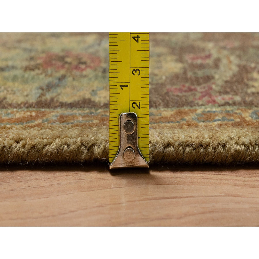 5'5" x 5'10" New Hand Knotted Brown Wool Square Oriental Rug - MOA10291361