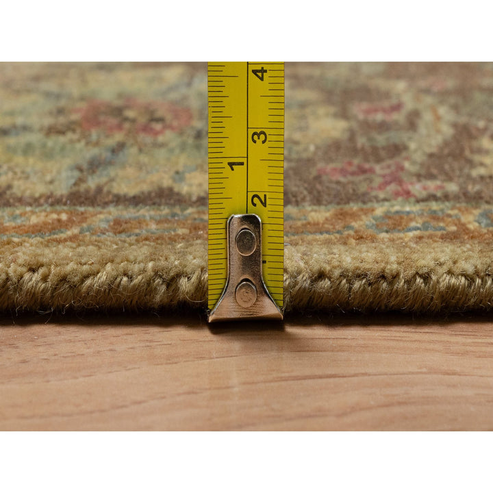 5'5" x 5'10" New Hand Knotted Brown Wool Square Oriental Rug - MOA10291361