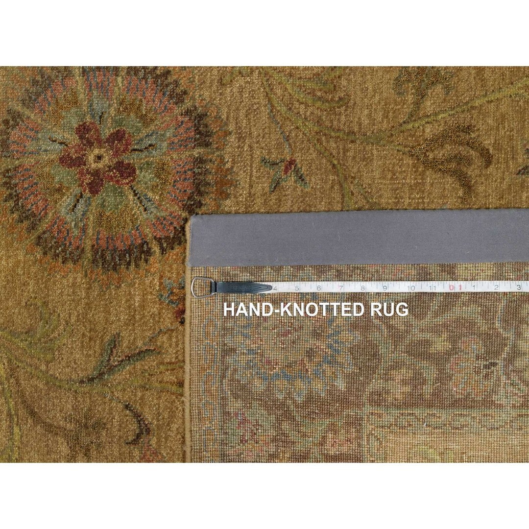 5'5" x 5'10" New Hand Knotted Brown Wool Square Oriental Rug - MOA10291361