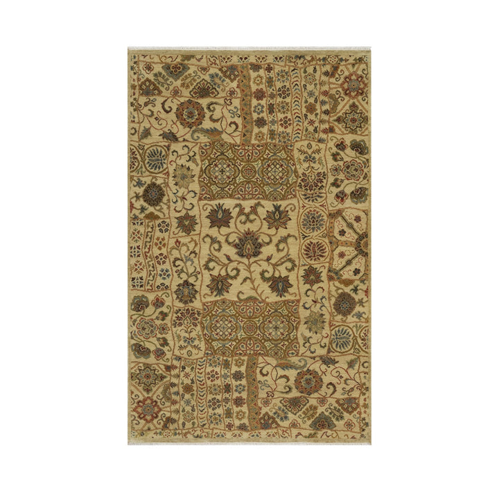 5'0" x 8'2" New Hand Knotted Brown Wool Rectangle Oriental Rug - MOA10291362