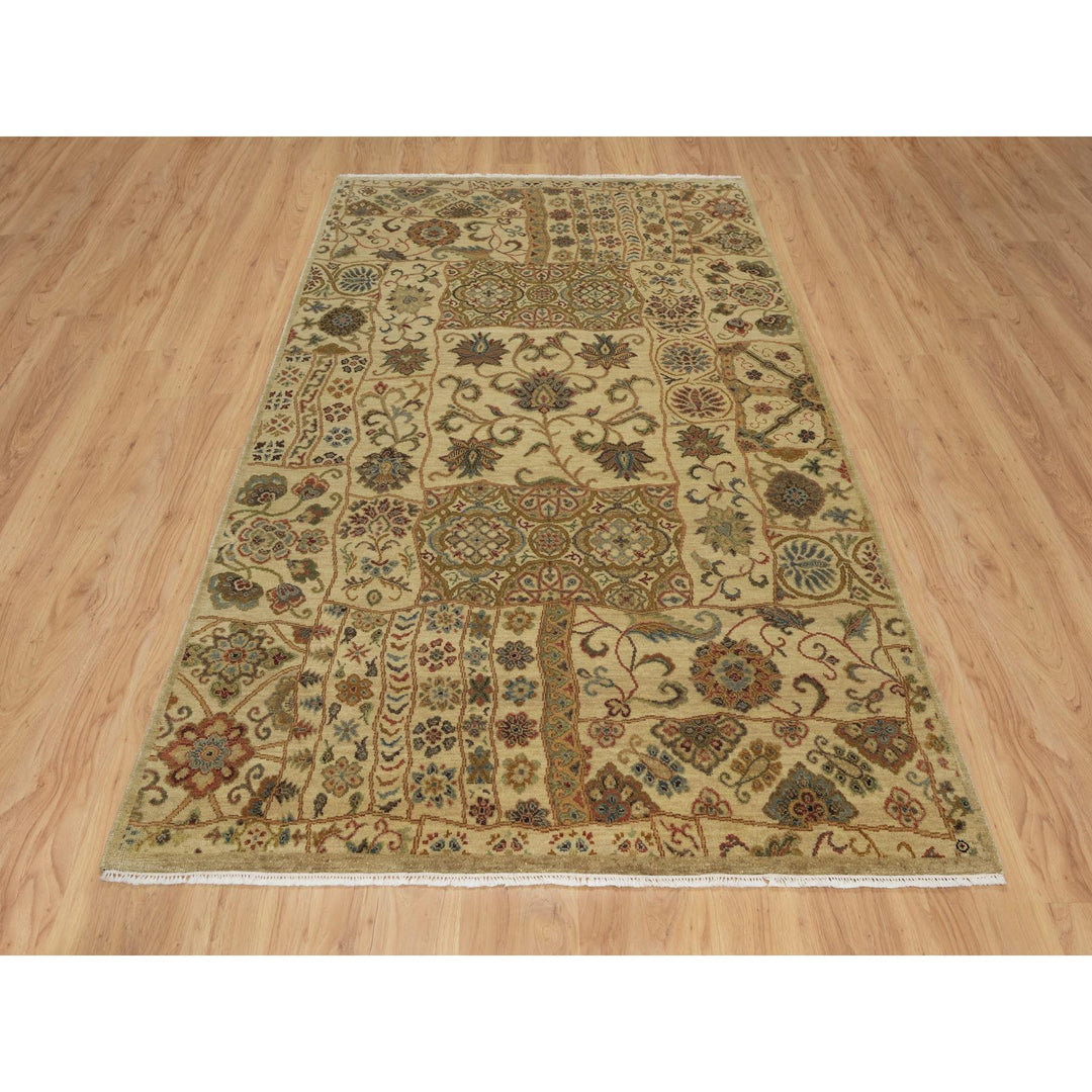 5'0" x 8'2" New Hand Knotted Brown Wool Rectangle Oriental Rug - MOA10291362