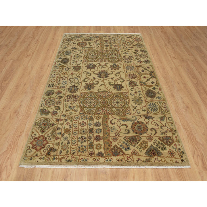 5'0" x 8'2" New Hand Knotted Brown Wool Rectangle Oriental Rug - MOA10291362