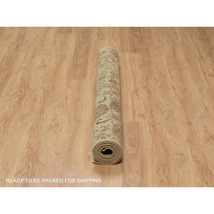 5'0" x 8'2" New Hand Knotted Brown Wool Rectangle Oriental Rug - MOA10291362