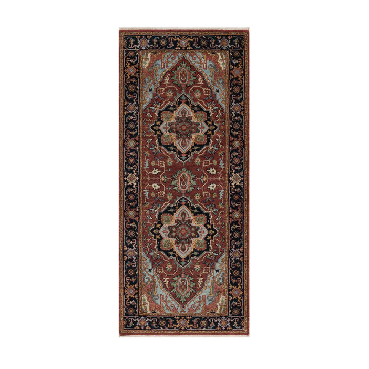 2'7" x 6'2" New Hand Knotted Red Wool Runner Oriental Rug - MOA10291369
