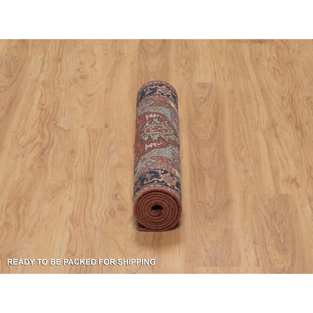 2'7" x 6'1" New Hand Knotted Red Wool Runner Oriental Rug - MOA10291370