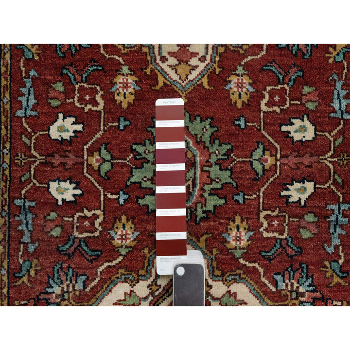 2'8" x 6'2" New Hand Knotted Red Wool Runner Oriental Rug - MOA10291371