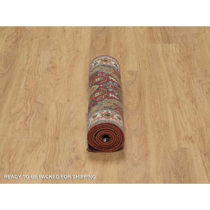 2'6" x 8'2" New Hand Knotted Red Wool Runner Oriental Rug - MOA10291372