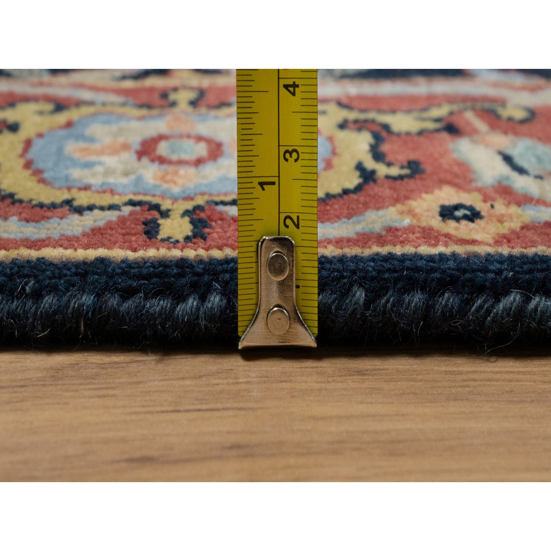 3'3" x 5'3" New Hand Knotted Blue Wool Rectangle Oriental Rug - MOA10291373