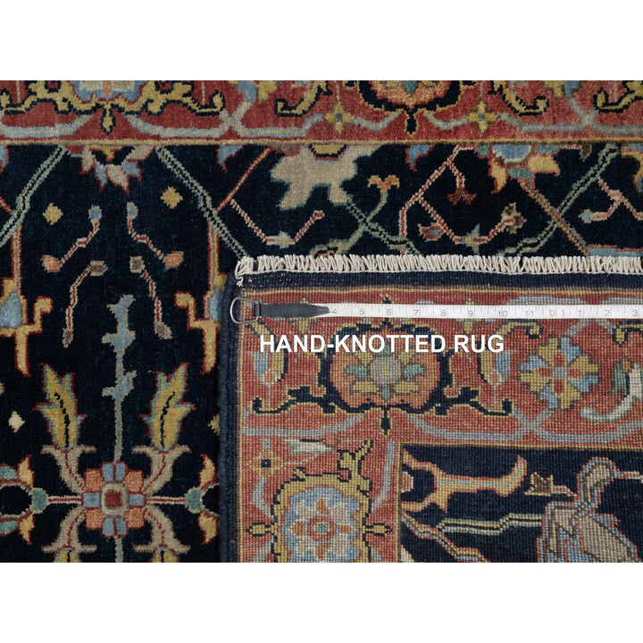 3'3" x 5'3" New Hand Knotted Blue Wool Rectangle Oriental Rug - MOA10291373