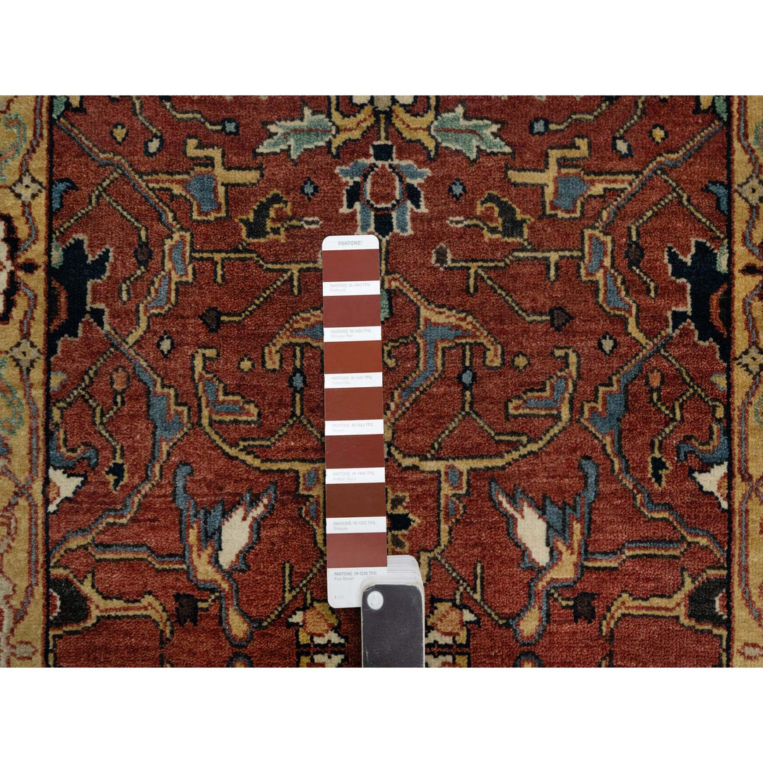 2'6" x 6'1" New Hand Knotted Red Wool Runner Oriental Rug - MOA10291374