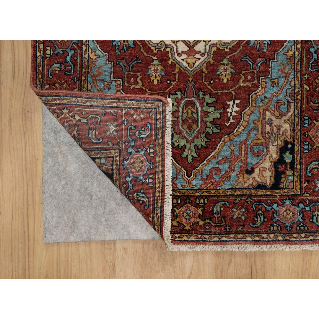 2'8" x 3'3" New Hand Knotted Red Wool Runner Oriental Rug - MOA10291375