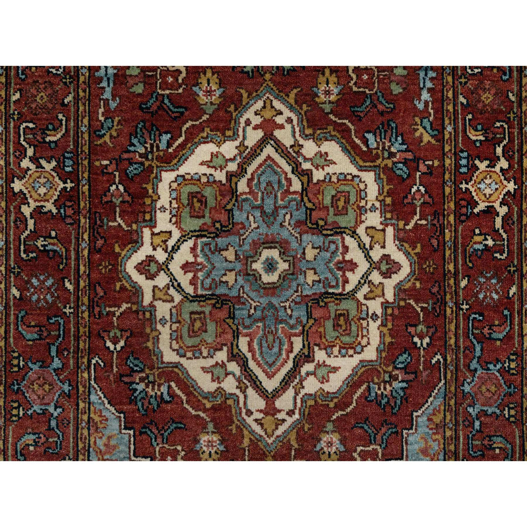 2'8" x 3'3" New Hand Knotted Red Wool Runner Oriental Rug - MOA10291375