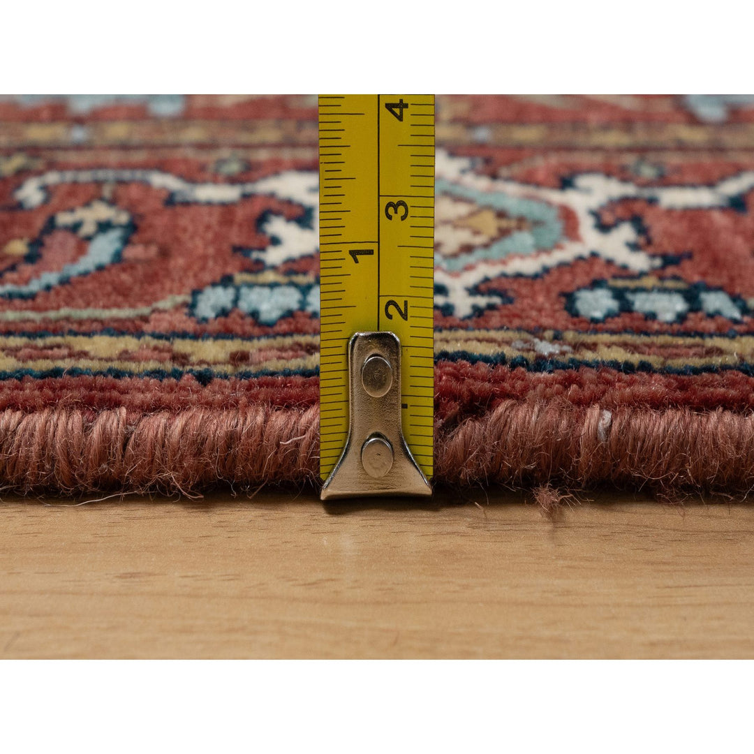 2'8" x 3'3" New Hand Knotted Red Wool Runner Oriental Rug - MOA10291375