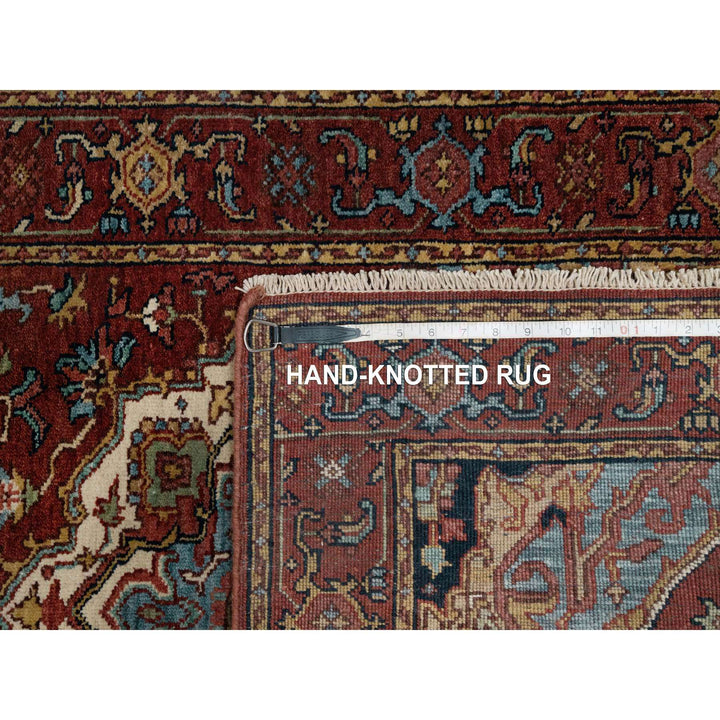 2'8" x 3'3" New Hand Knotted Red Wool Runner Oriental Rug - MOA10291375