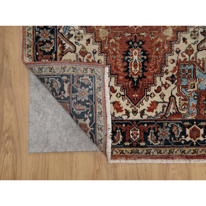 3'2" x 5'2" New Hand Knotted Red Wool Rectangle Oriental Rug - MOA10291376