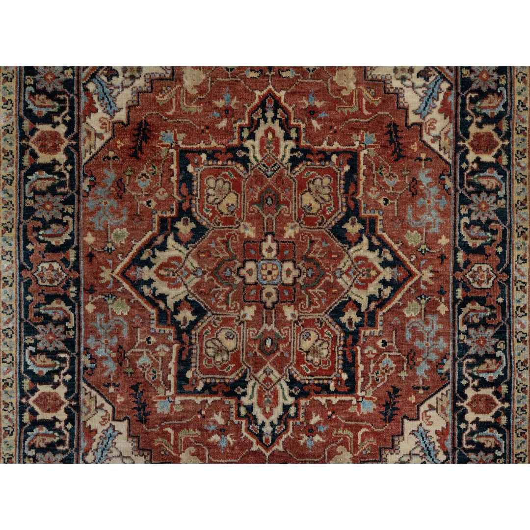 3'2" x 5'2" New Hand Knotted Red Wool Rectangle Oriental Rug - MOA10291376