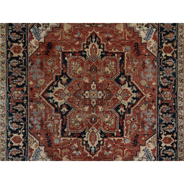 3'2" x 5'2" New Hand Knotted Red Wool Rectangle Oriental Rug - MOA10291376