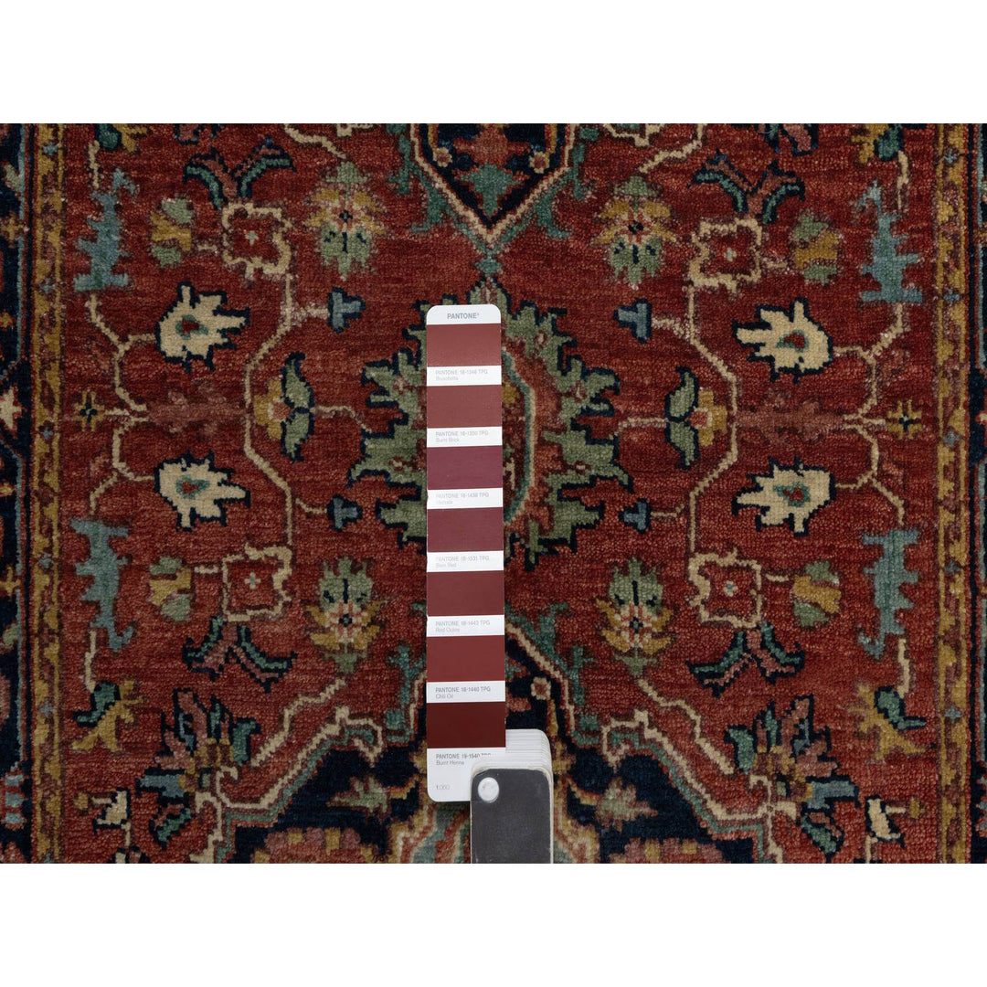2'7" x 10'0" New Hand Knotted Red Wool Runner Oriental Rug - MOA10291379