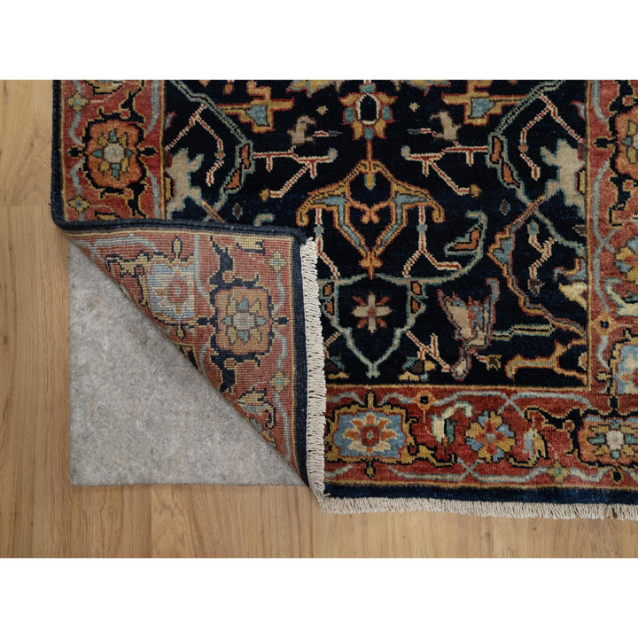 2'6" x 6'2" New Hand Knotted Blue Wool Runner Oriental Rug - MOA10291381