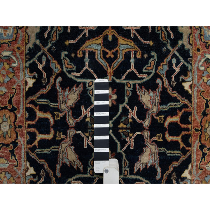 2'6" x 6'2" New Hand Knotted Blue Wool Runner Oriental Rug - MOA10291381