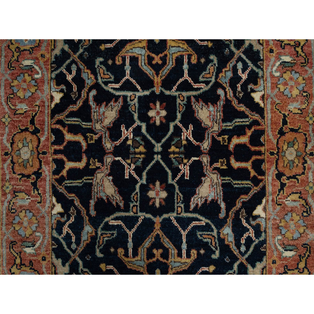 2'6" x 6'2" New Hand Knotted Blue Wool Runner Oriental Rug - MOA10291381
