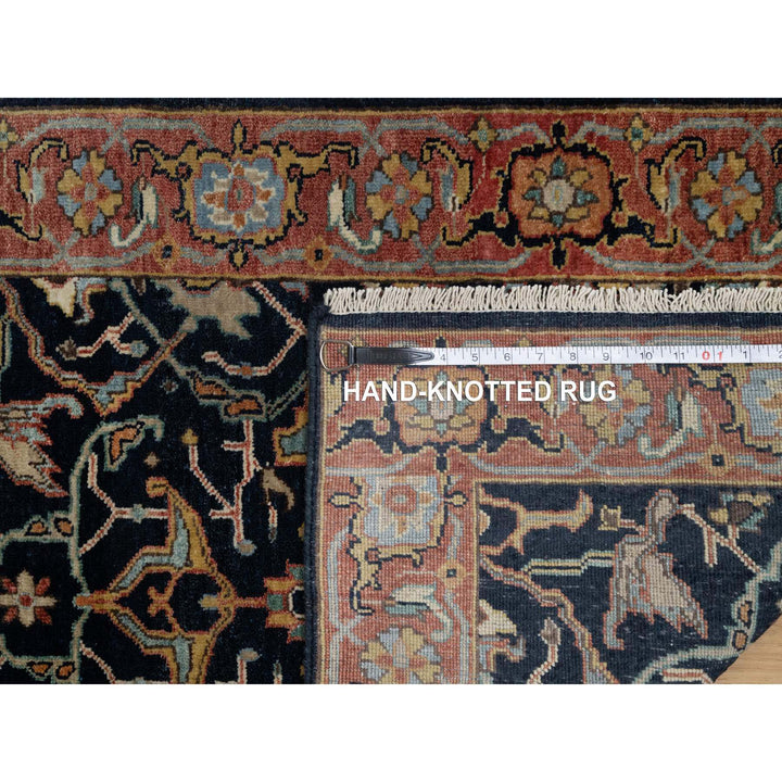 2'6" x 6'2" New Hand Knotted Blue Wool Runner Oriental Rug - MOA10291381